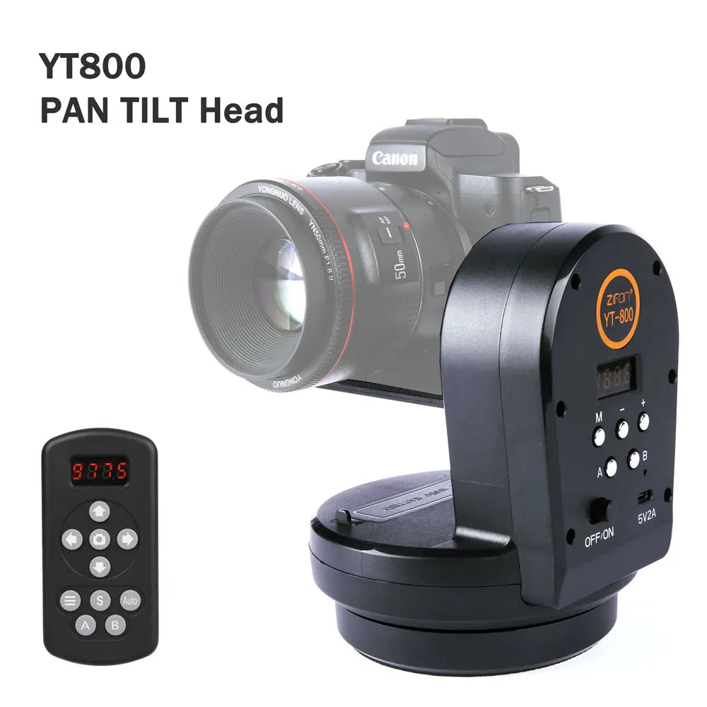 ZIFON YT-800 YT800 Motorized Pan Tilt Head Remote Control Electric Rotation Stabilizer Panoramic head for Phones Cameras