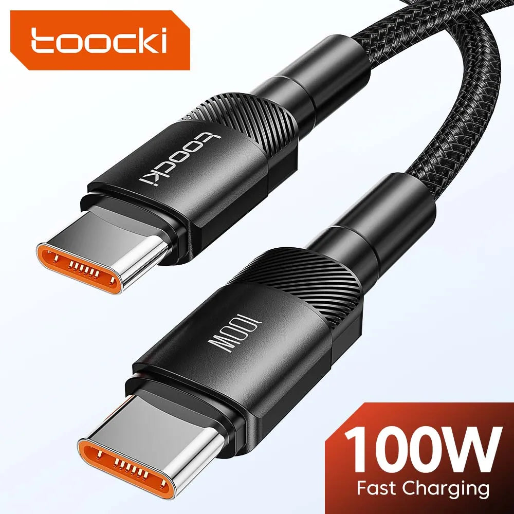 Toocki 100W USB-C to USB-C Fast Charging Cable - PD 3.0 Braided