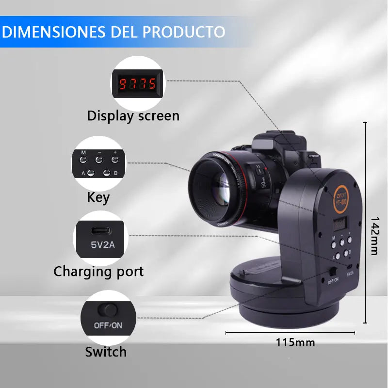 ZIFON YT-800 YT800 Motorized Pan Tilt Head Remote Control Electric Rotation Stabilizer Panoramic head for Phones Cameras