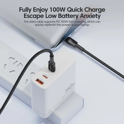 Toocki 100W USB-C to USB-C Fast Charging Cable - PD 3.0 Braided